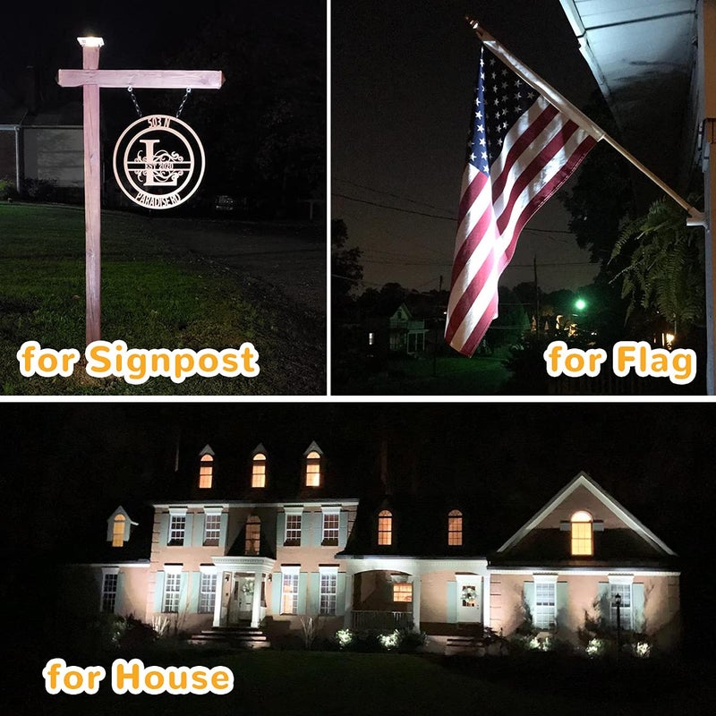 URPOWER Solar Spot Lights - 2-in-1 Waterproof Landscape Spotlights, Dusk-to-Dawn Solar Powered Outdoor Lights for Garden, Yard, Pathway (2 Pack) - Image 5